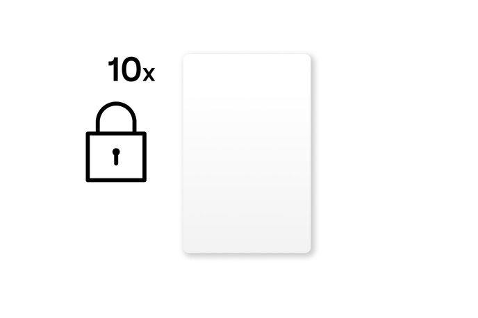 Šifrované NFC Smart Cards biela (set – 10 ks)