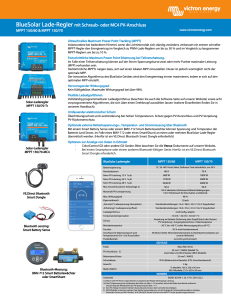 Victron BlueSolar MPPT 150/60-MC4