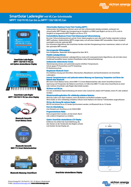 Victron SmartSolar MPPT 150/70-MC4 VE.Can
