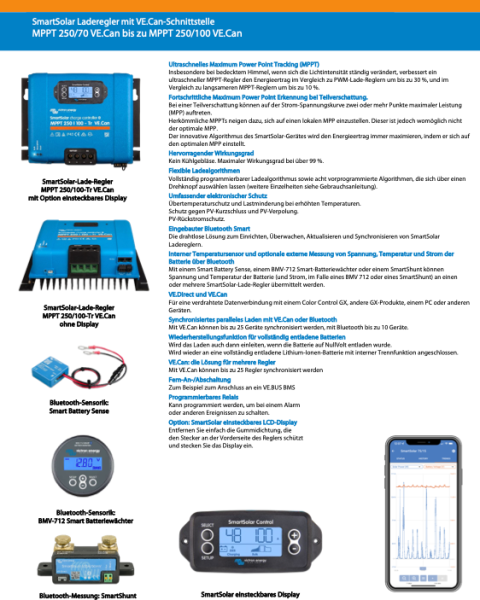 Victron SmartSolar MPPT 250/85-MC4 VE.Can